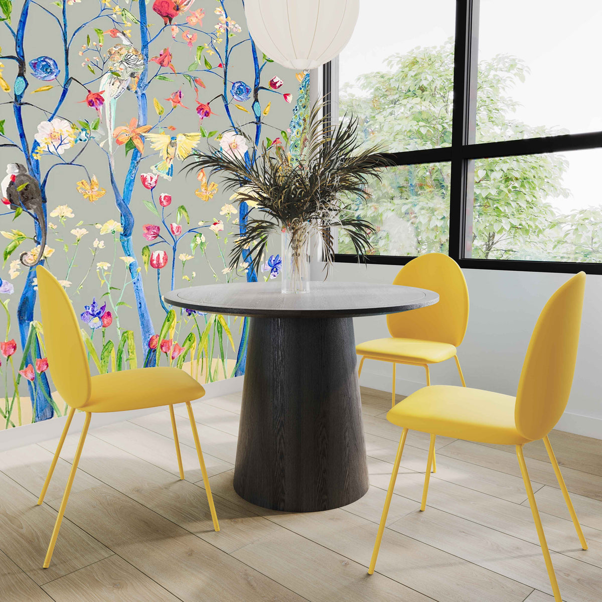Yellow Vegan Leather Kitchen Chairs Set of 2 H299963