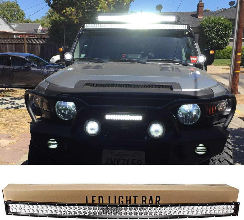50 inch Curved LED Light Bar 288W Double Spot Flood Combo Work Lightbar with Mounting Bracket U95582