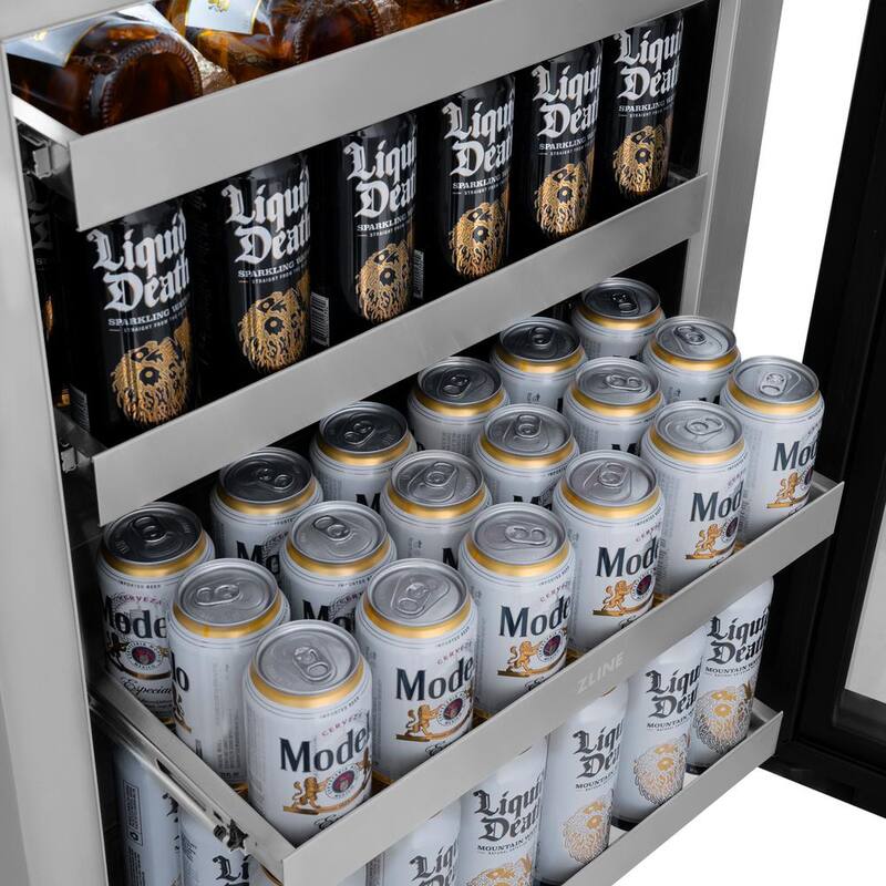 24 in. Single Zone Beverage Fridge with Glass Door Q251