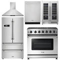 36 Gas Range, Range Hood, Refrigerator, Dishwasher, Wine Cooler W92857