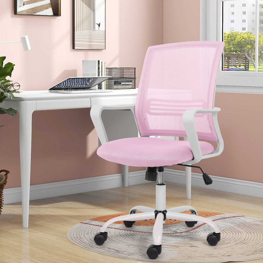 Blue Adjustable Desk Chair with Swivel Casters W42237