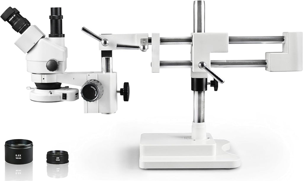 Simul-Focal Trinocular Zoom Stereo Microscope with Double Arm Boom Stand R3855