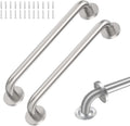 2 Pack Brushed Nickel SUS304 Safety Bathroom Grab Bars with Concealed Screws Y5489