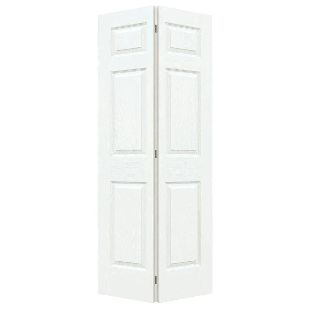 White Painted Molded Composite MDF Bi-Fold Door R6207