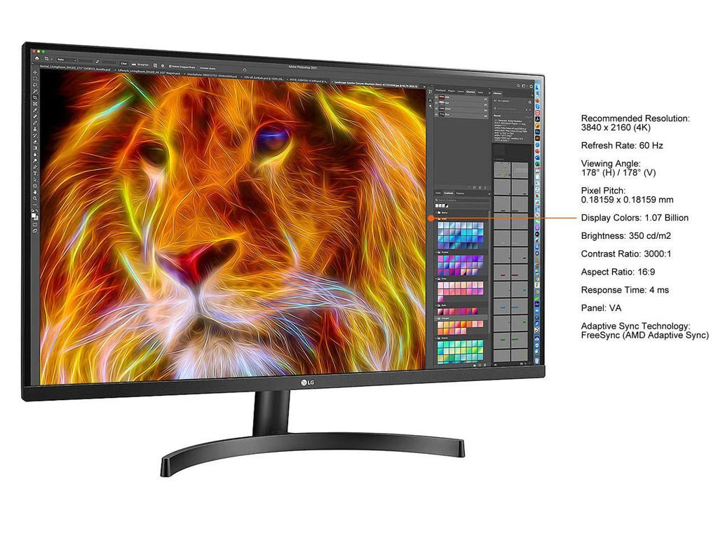 31.5" UHD 4K HDR10 Monitor with Adjustable Stand N73142