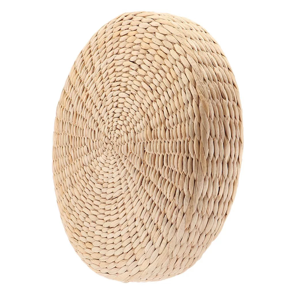 2 Pieces Round Straw Floor Cushion J5096