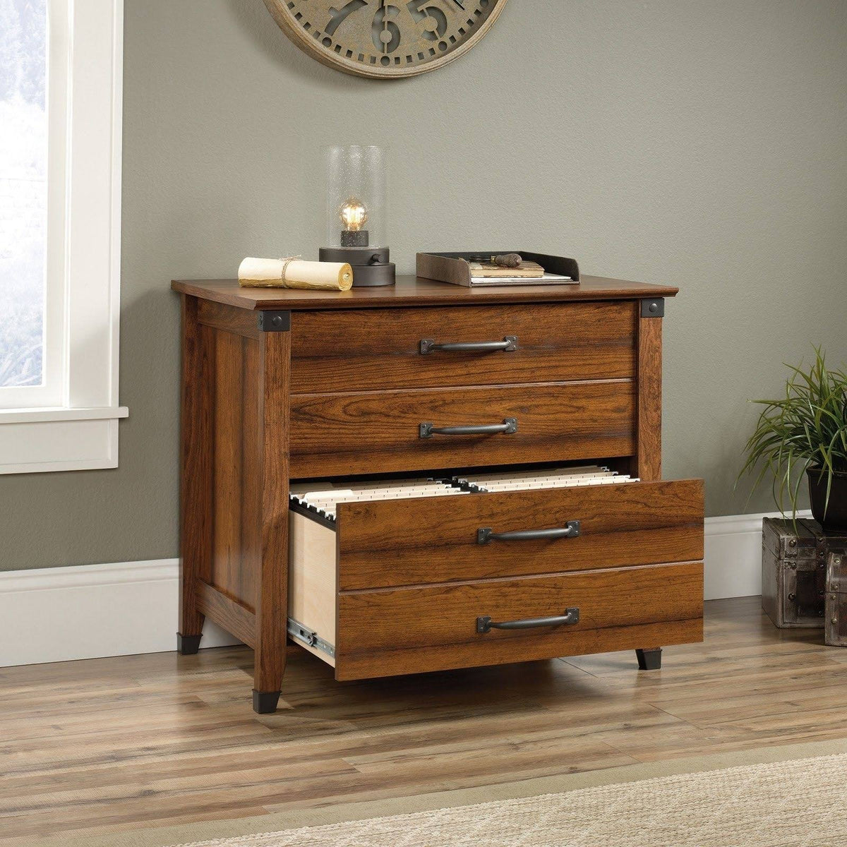 Washington Cherry Lateral File Cabinet Z56215