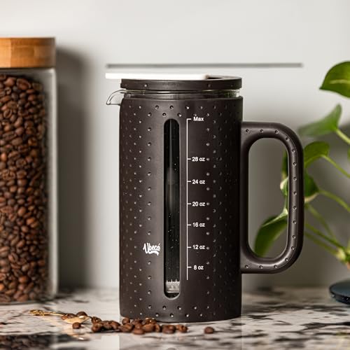 34oz French Press Coffee Maker Borosilicate Glass Carafe BPA-Free T935
