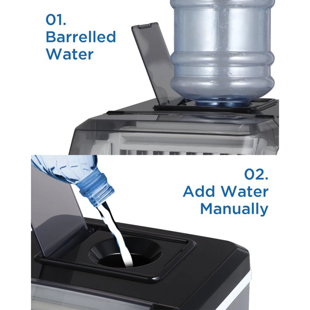 44 Pound Countertop Self Cleaning Ice Maker with Ice Scoop S366646