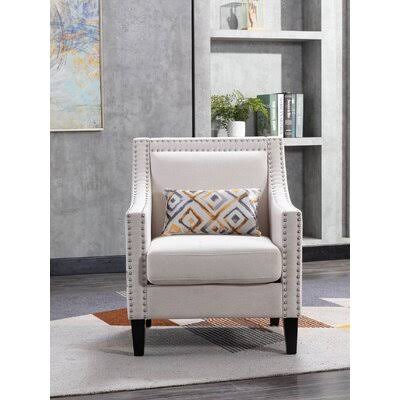 Beige Linen Armchair G862