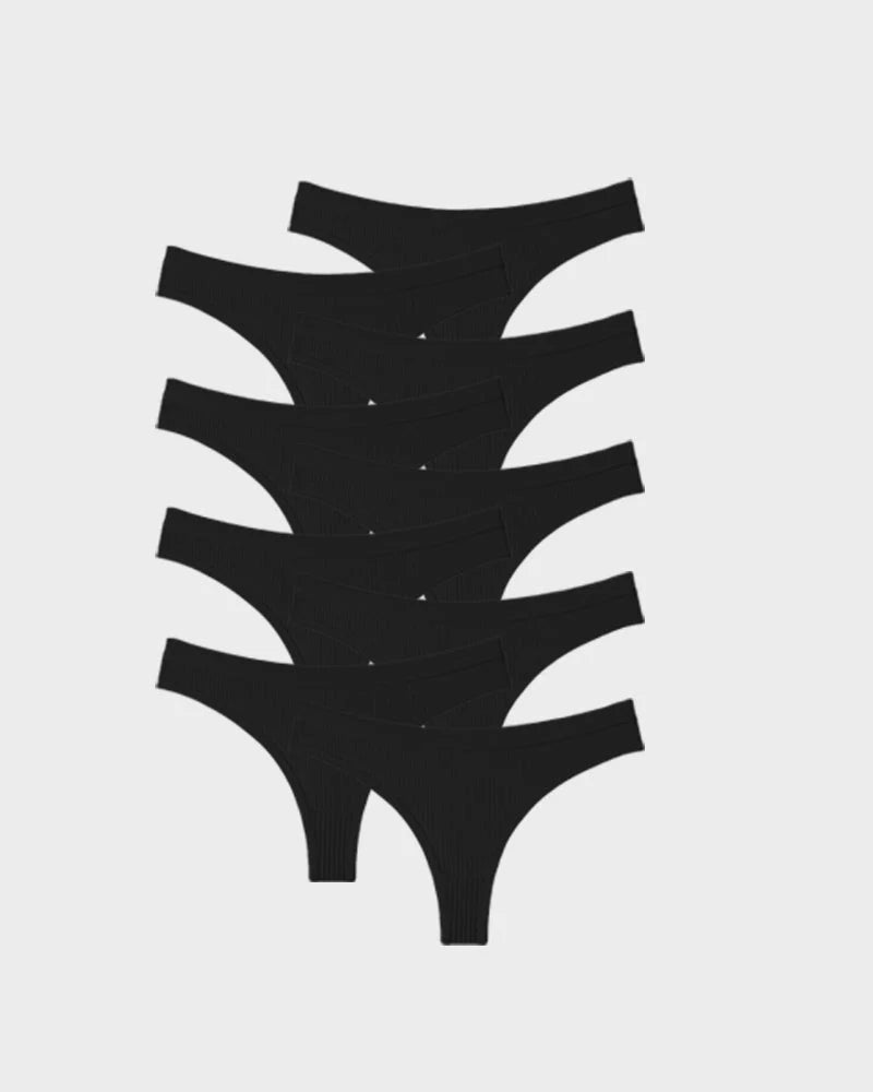 Low-Rise Cotton Thong Panty 9 Pack J5000