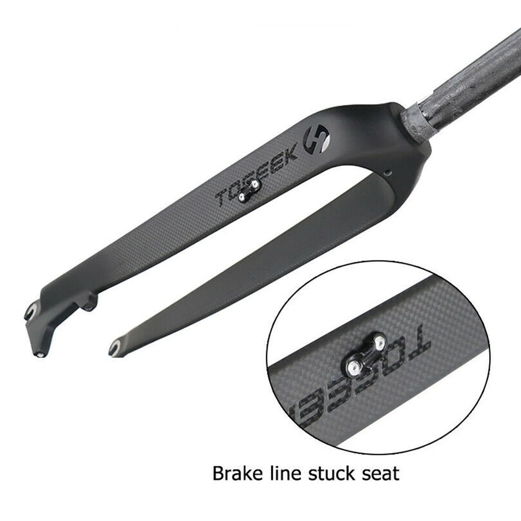 MTB Rigid Fork 1-1/8" Full Carbon Fiber Disc Brake Fork 26/27.5/29'' Straight Tube Mountain Bike Front Forks I8102