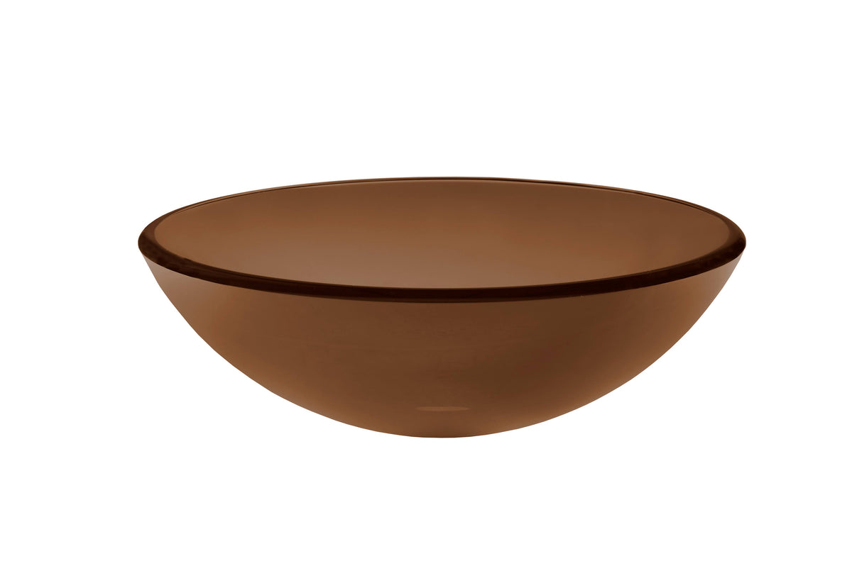 Brown Glass Vessel Bathroom Sink C168025