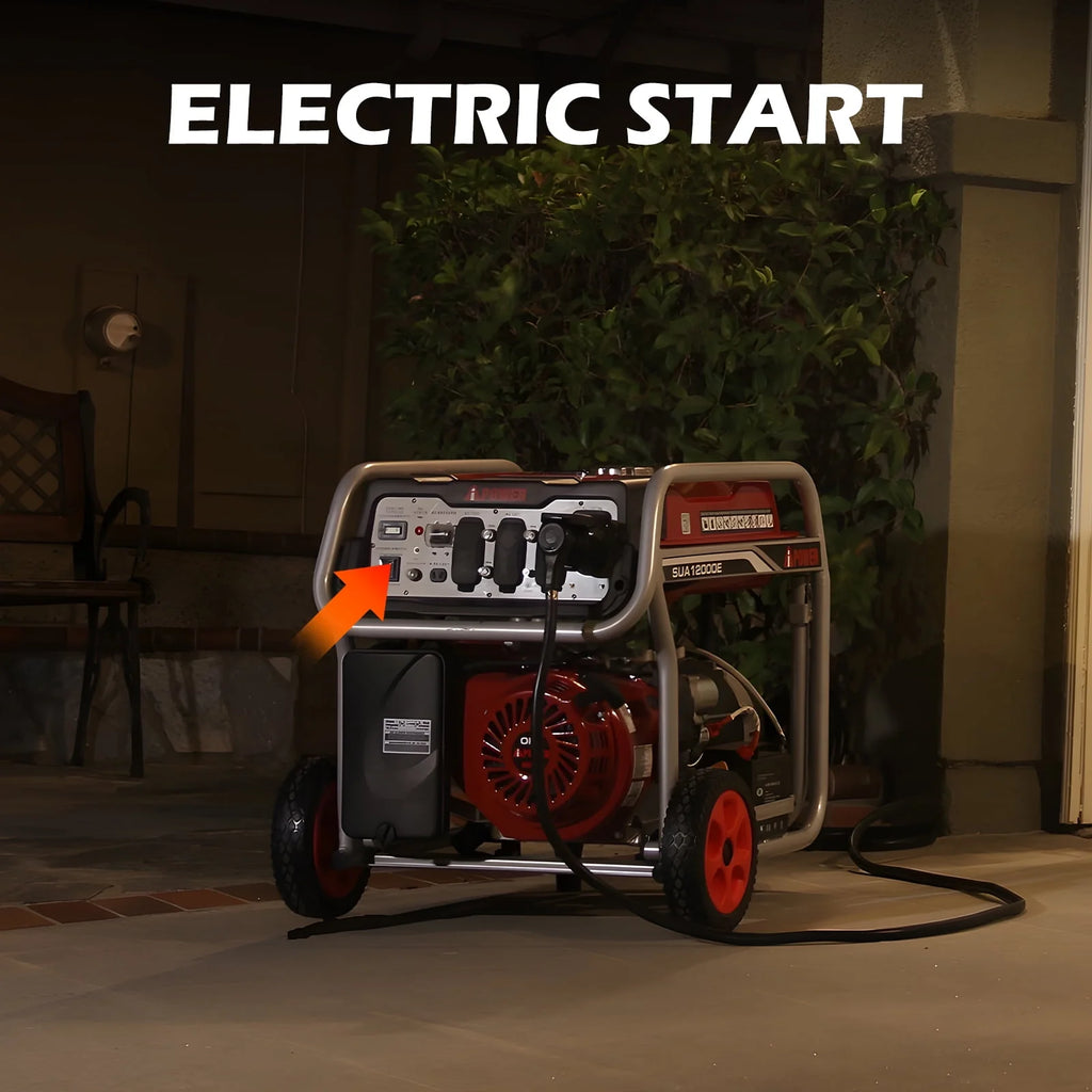12000 Watt Portable Gas Powered Generator with Electric Start S216