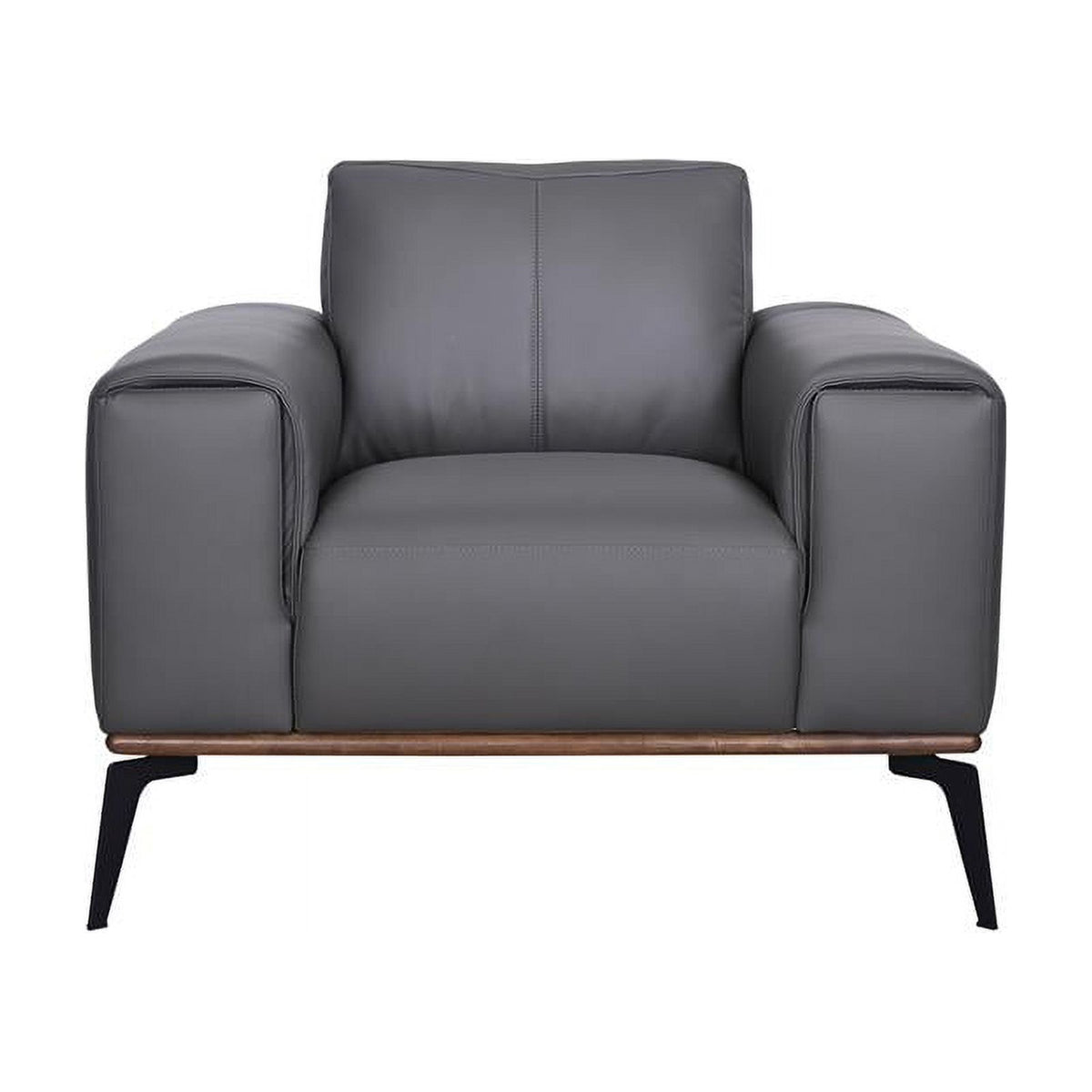 Gray Top Grain Leather Chair D622614