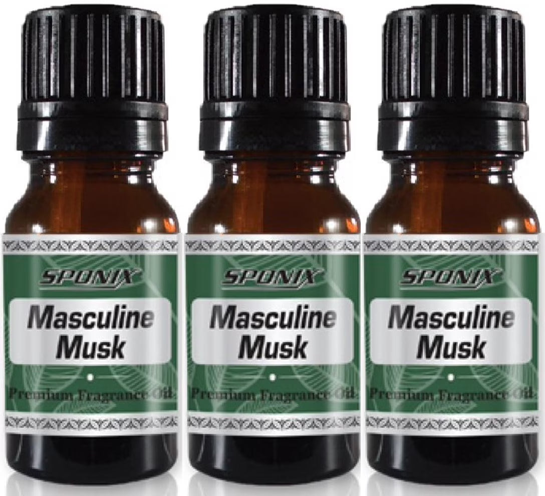 Masculine Musk Fragrance Oil 10 ml / 0.33 oz - Pack of 3 L8975