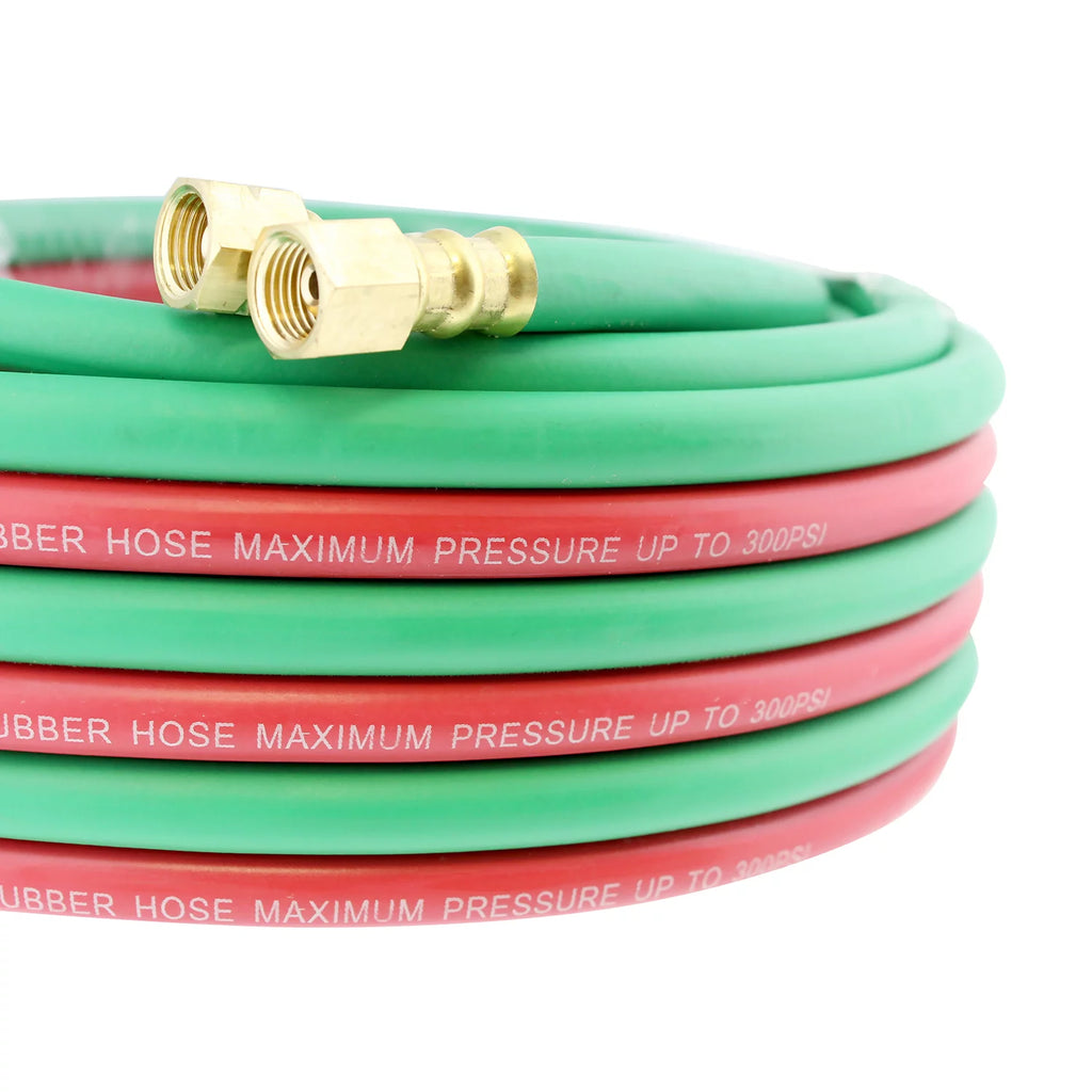 Oxy Acetylene Hose 25ft 1/4in Twin Welding Torch Hoses V650598