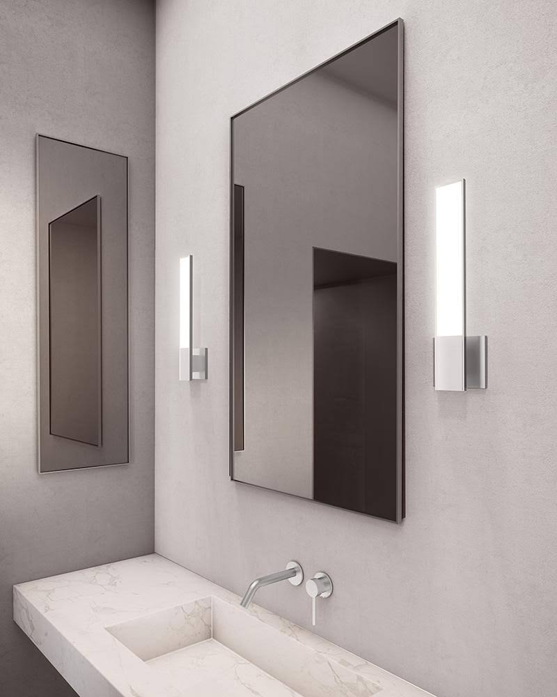 Satin White LED Sconce F82846