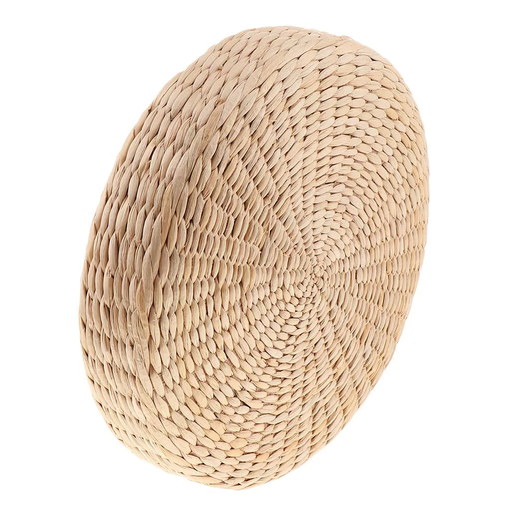 2 Pieces Round Straw Floor Cushion J5096