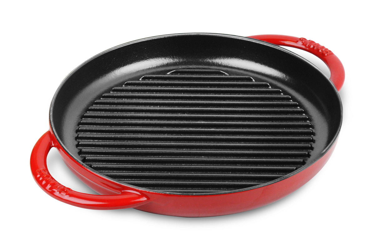 Cherry Red Round Grill Pan T5612