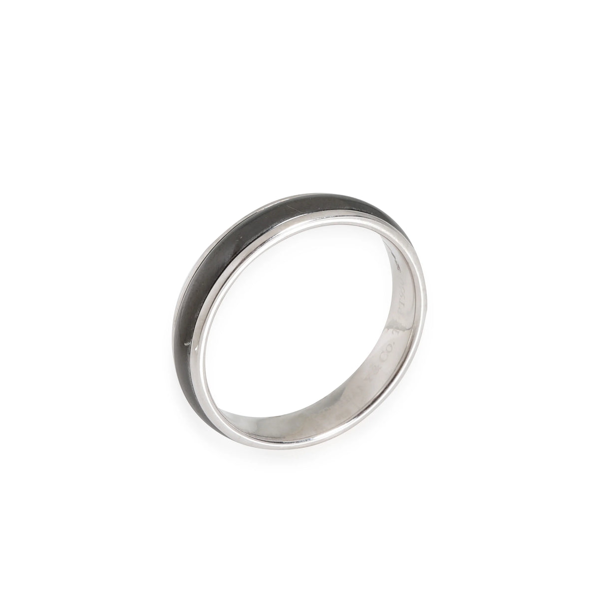 Black Titanium Wedding Band in 950 Platinum O280969
