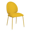 Yellow Vegan Leather Kitchen Chairs Set of 2 H299963