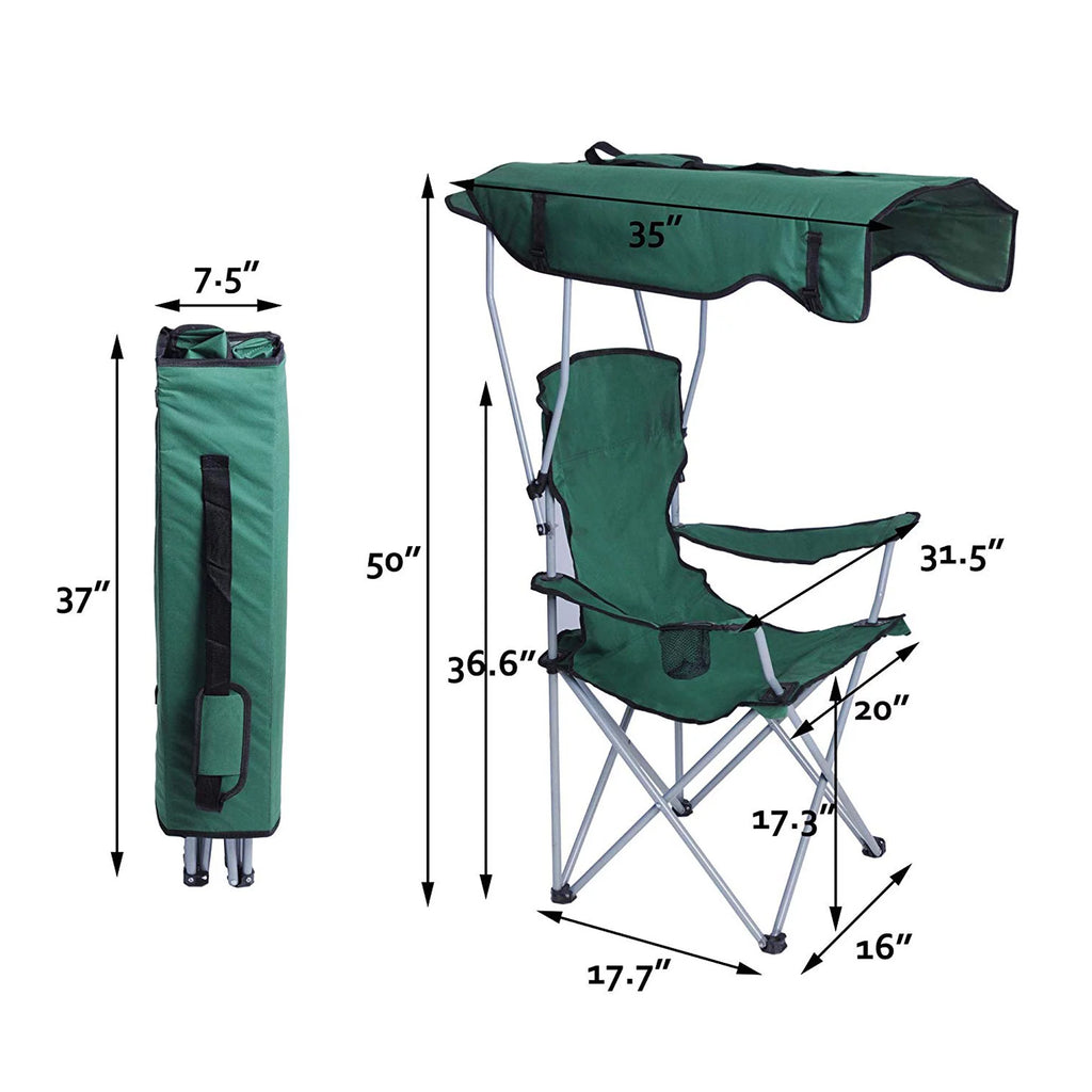 Green Folding Camping Chair with Cup Holder S4494