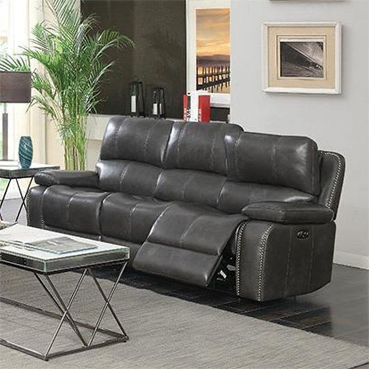 Charcoal Power Sofa/Couch O278546