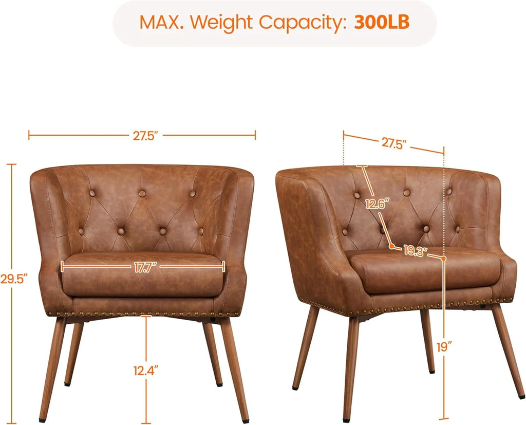 PU Leather Retro Armchair L420841