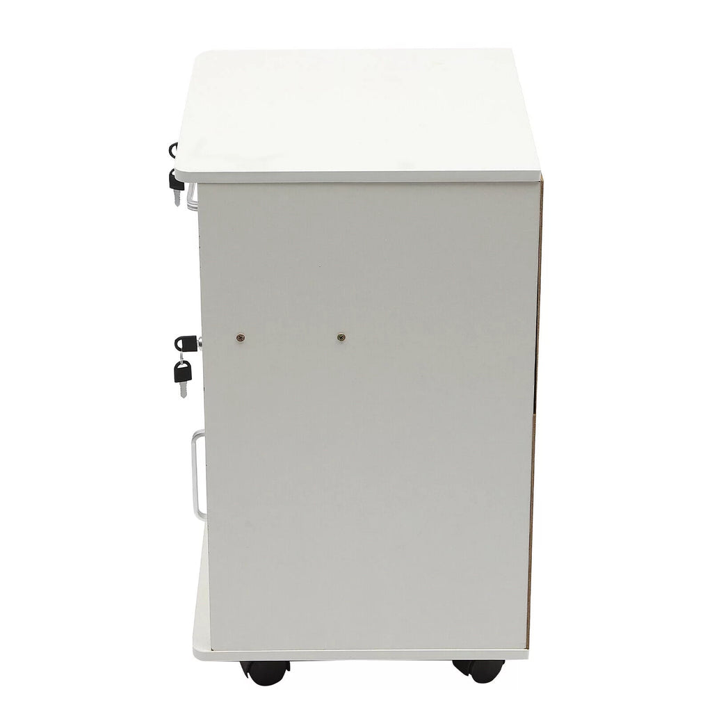2 Tier Rolling File Cabinet with Lock Q8389