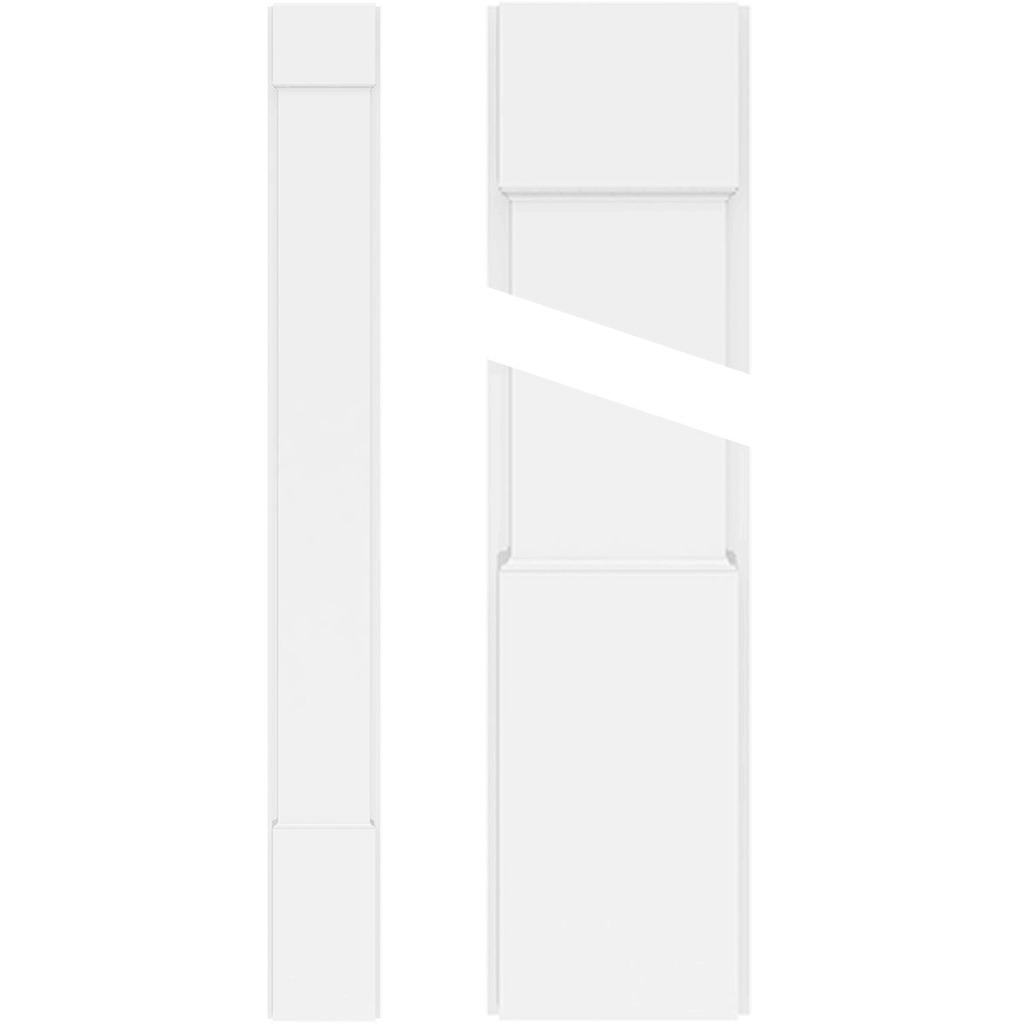 Plain PVC Pilaster with Capital and Base (Pair) N757