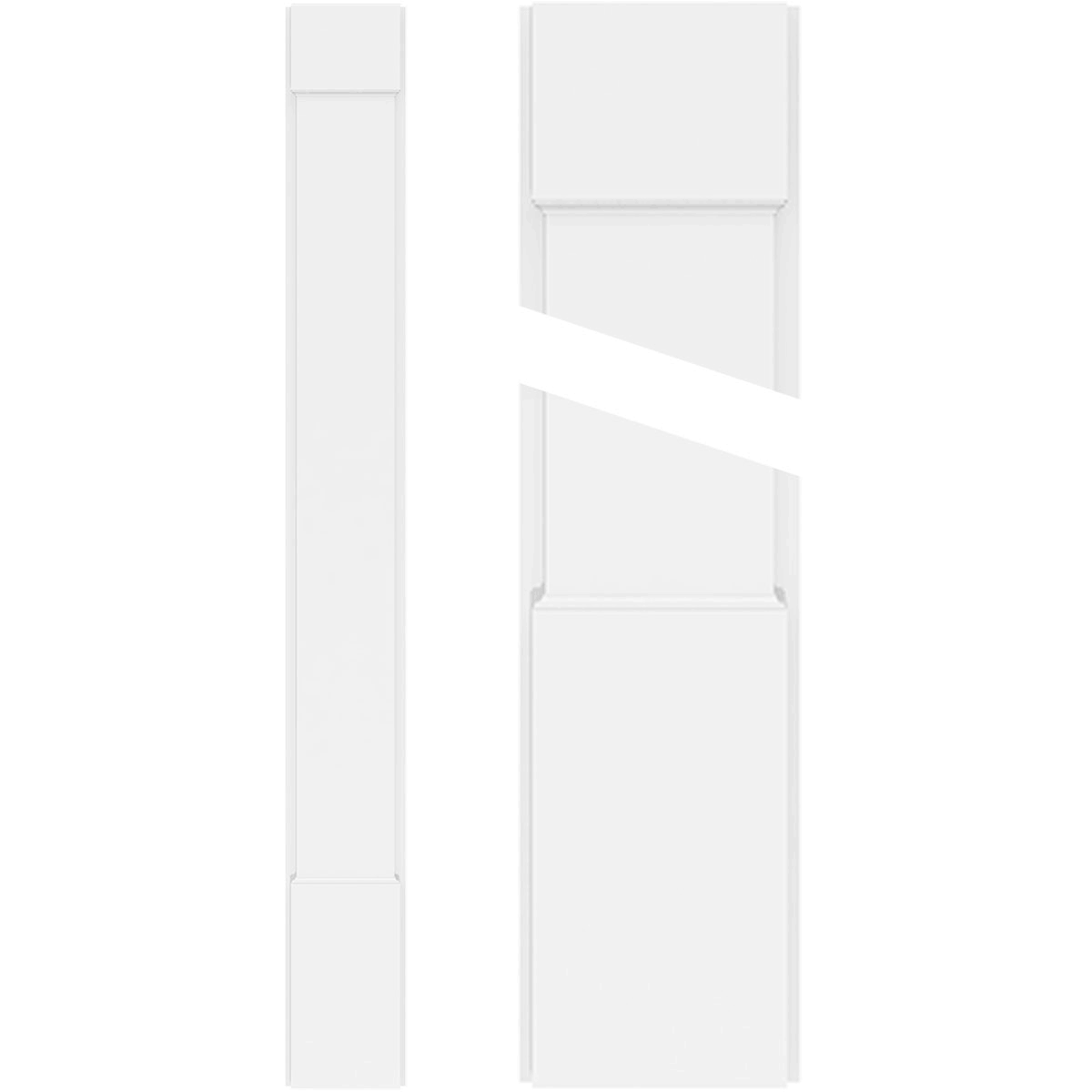 Plain PVC Pilaster with Capital and Base (Pair) N757