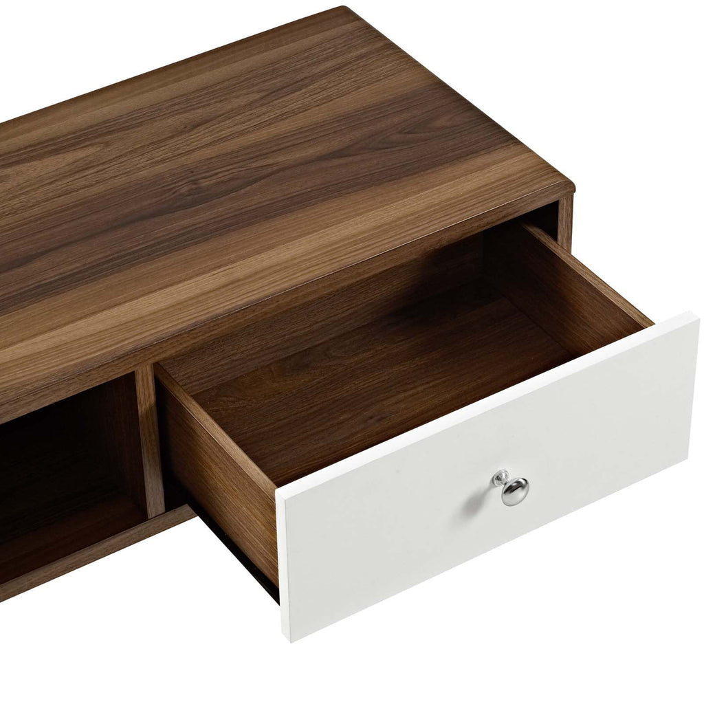 55” Walnut White TV Stand M45021