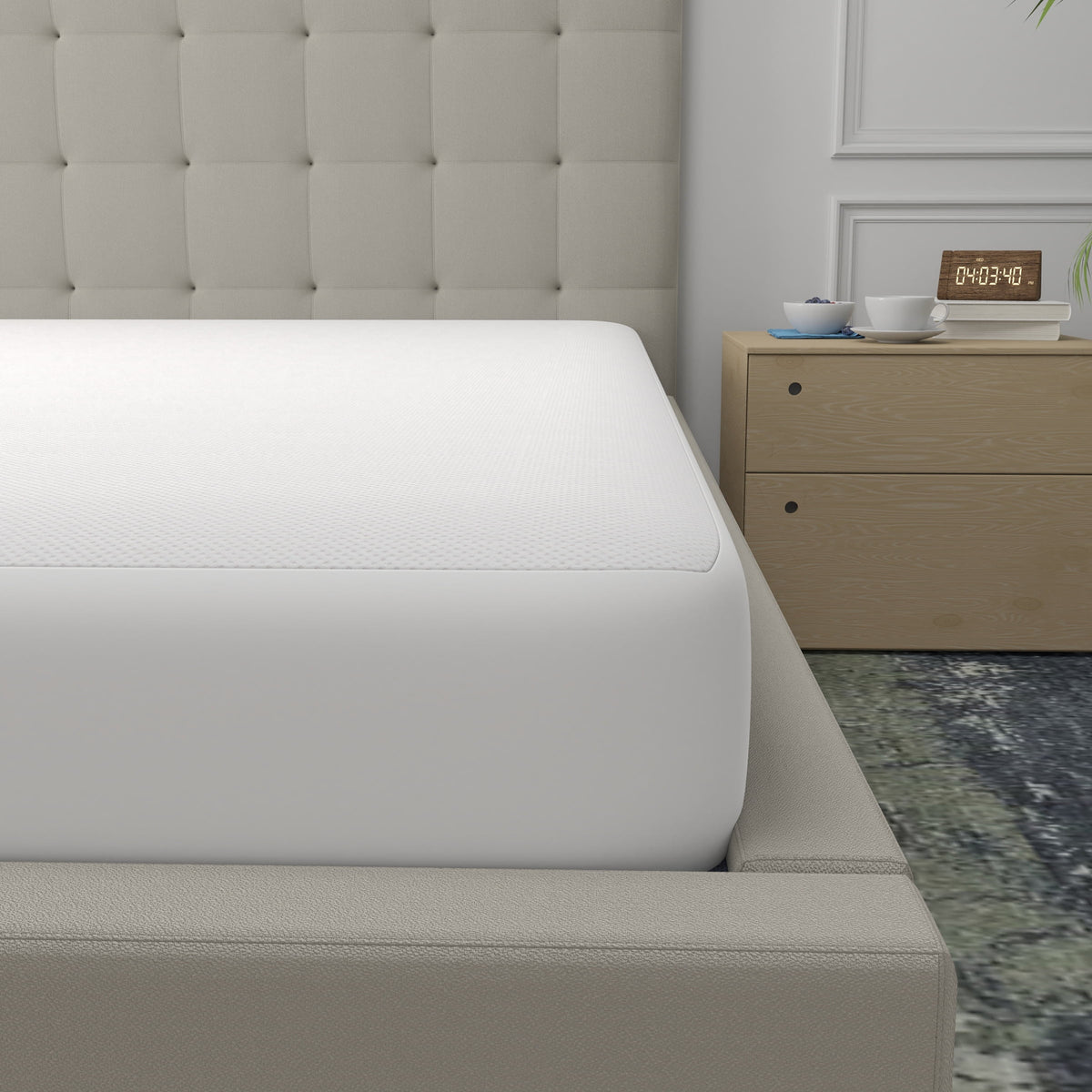 Waterproof Fitted Mattress Protector Queen X25378