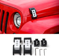 Stainless Steel Latch Locking Hood Catch Kit for Jeep Wrangler JK JKU (Silver) Pack of 2 B83541