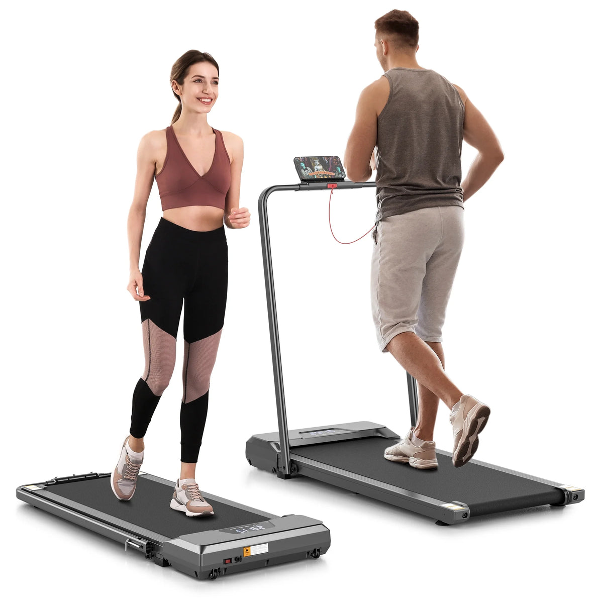 2 in 1 Folding Treadmill 7.5 MPH with Remote Control L949027