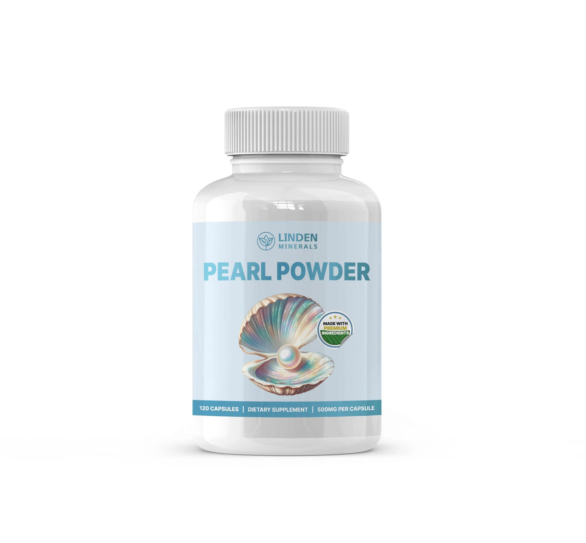 500mg 120 Capsules Pearl Powder Supplement X8253