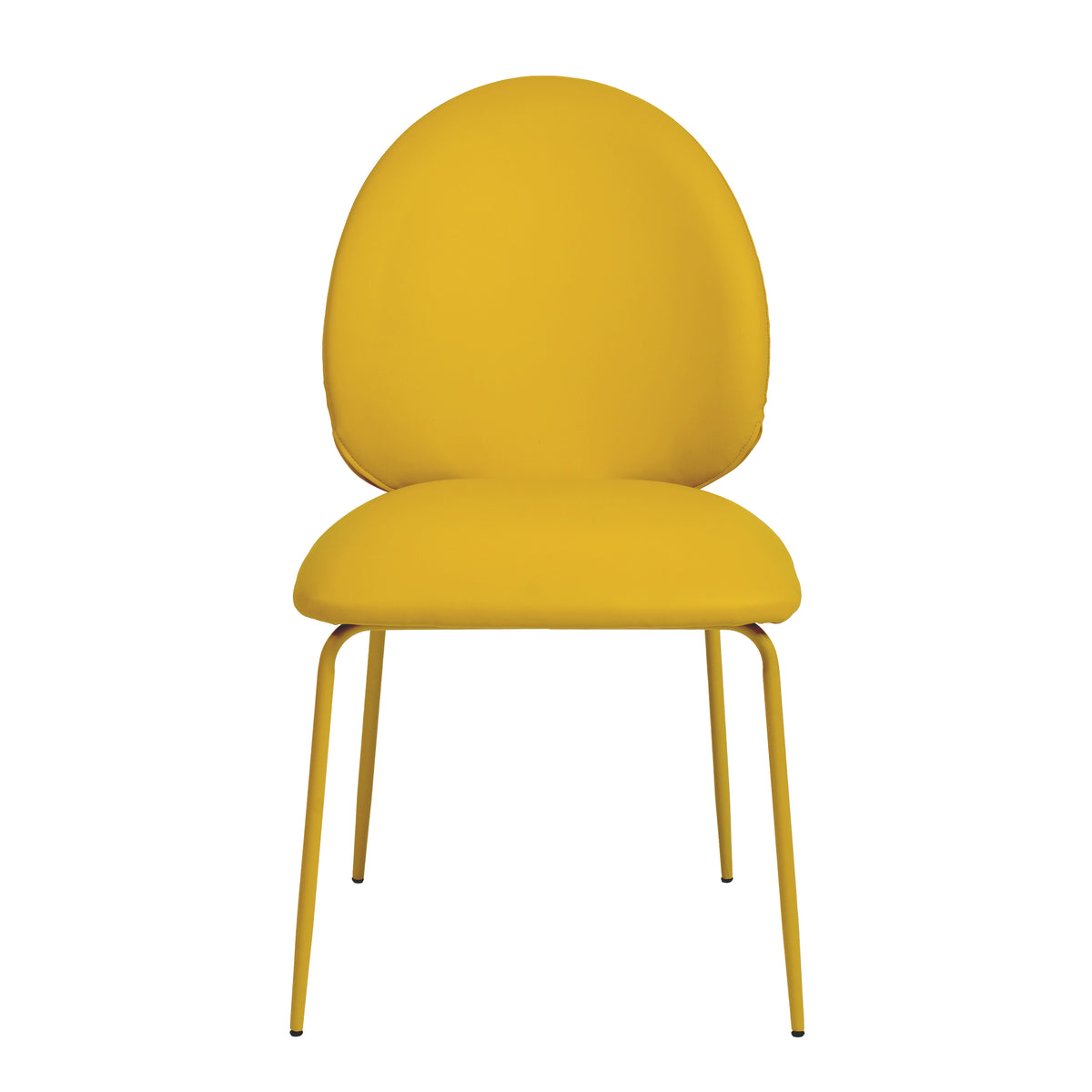 Yellow Vegan Leather Kitchen Chairs Set of 2 H299963