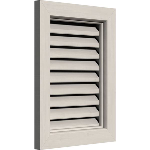 18 inch x 12 inch Vertical Gable Vent Primed Smooth Western Red Cedar K905