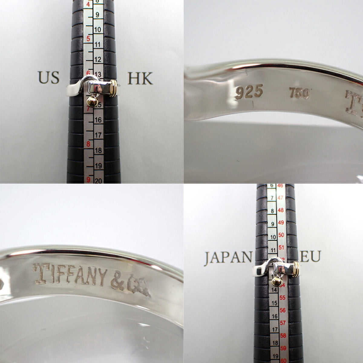 925 750 Hook & Eye Combination Ring Size 12.5 F162926