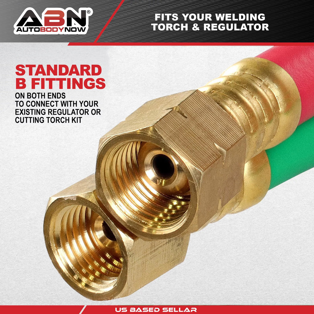 Oxy Acetylene Hose 25ft 1/4in Twin Welding Torch Hoses V650598