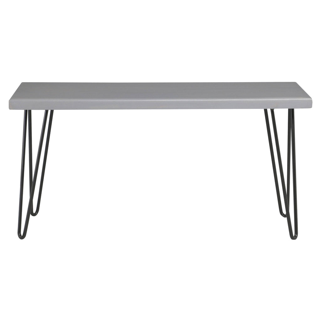 Rustic White Wood Bench X742