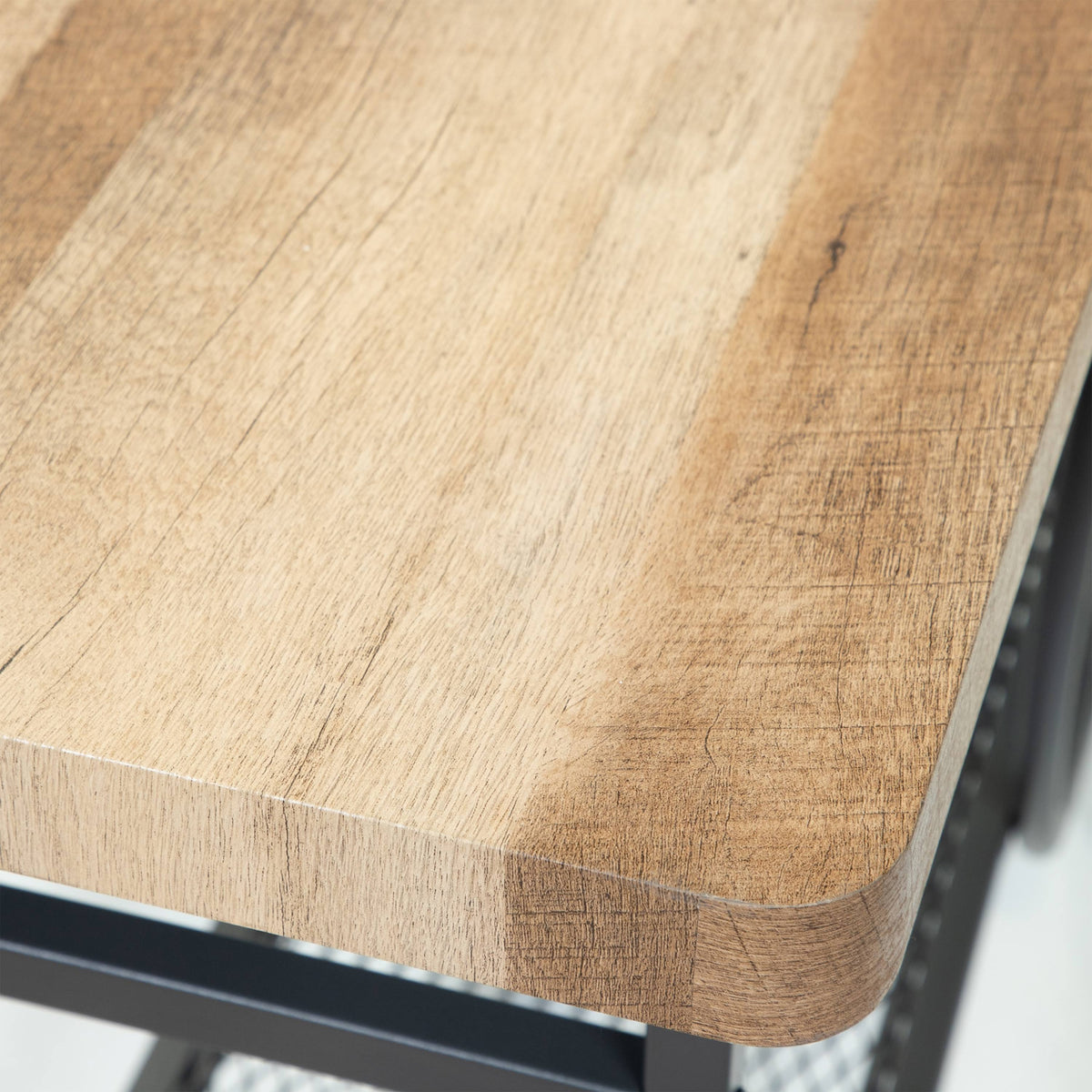 Black Metal Wheeled Sofa Table L387