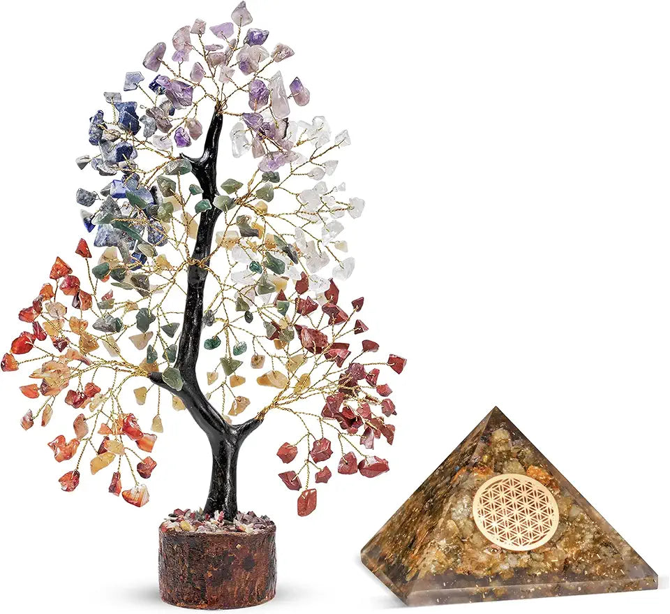 Crystal Tree and Crystal Pyramid Decor V9696