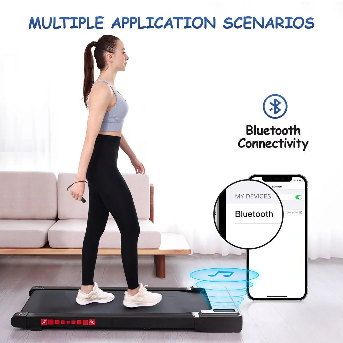 Walking Pad Treadmill 265 lbs Capacity with Remote Control R99497