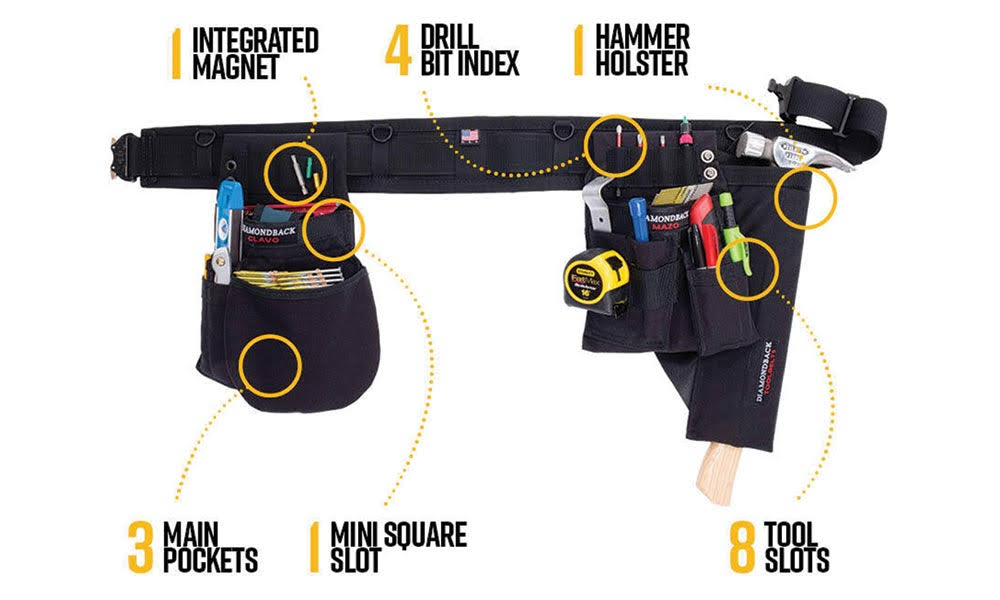 Black Medium Carpenter Tool Belt R311845