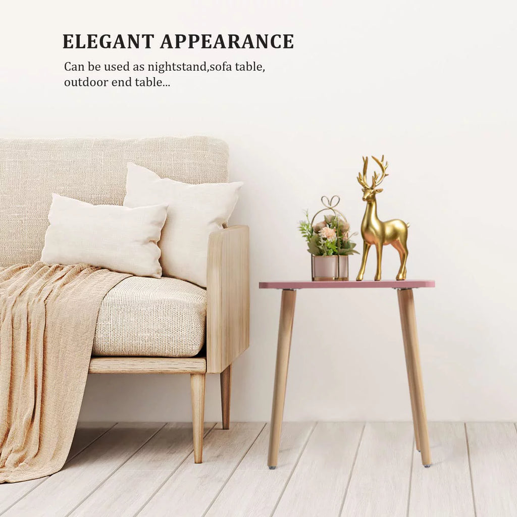 Small Pink Wooden Side Table Z87762