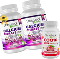 Cherry Calcium Citrate 600mg 120 Tablets & Strawberry CoQ10 100mg 30 Tablets Chewable Supplements H609