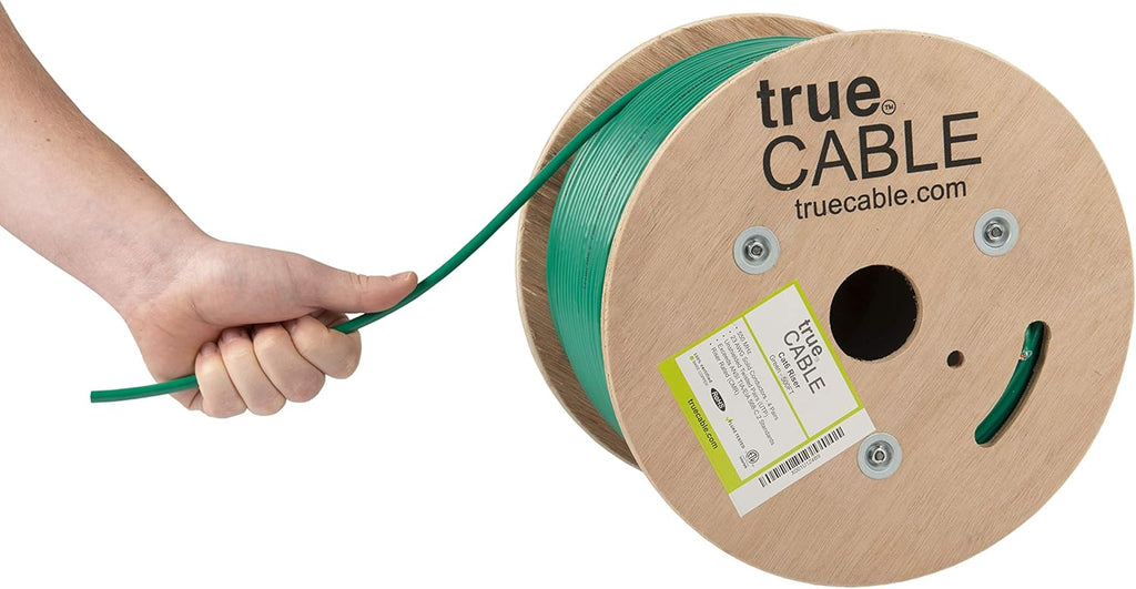 Cat6 Riser 500ft Blue 23AWG 4 Pair Solid Bare Copper Bulk Ethernet Cable Q2875