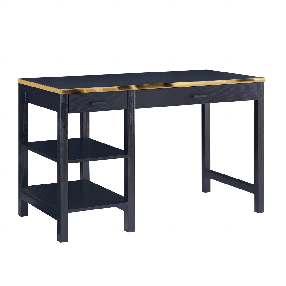 Black Computer Desk with 2 Drawers P65180